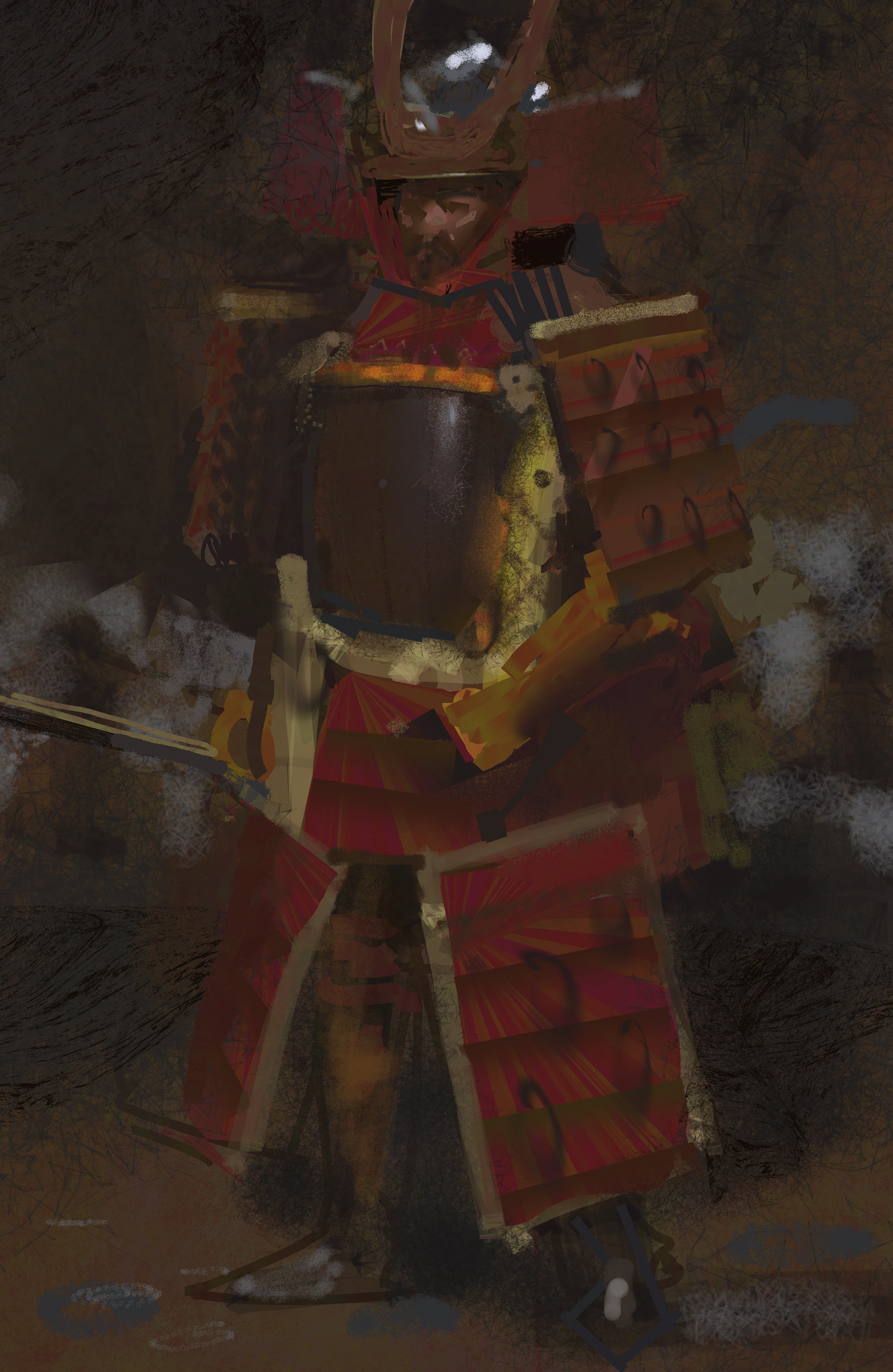 mullins-red-samurai-study